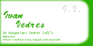 ivan vedres business card